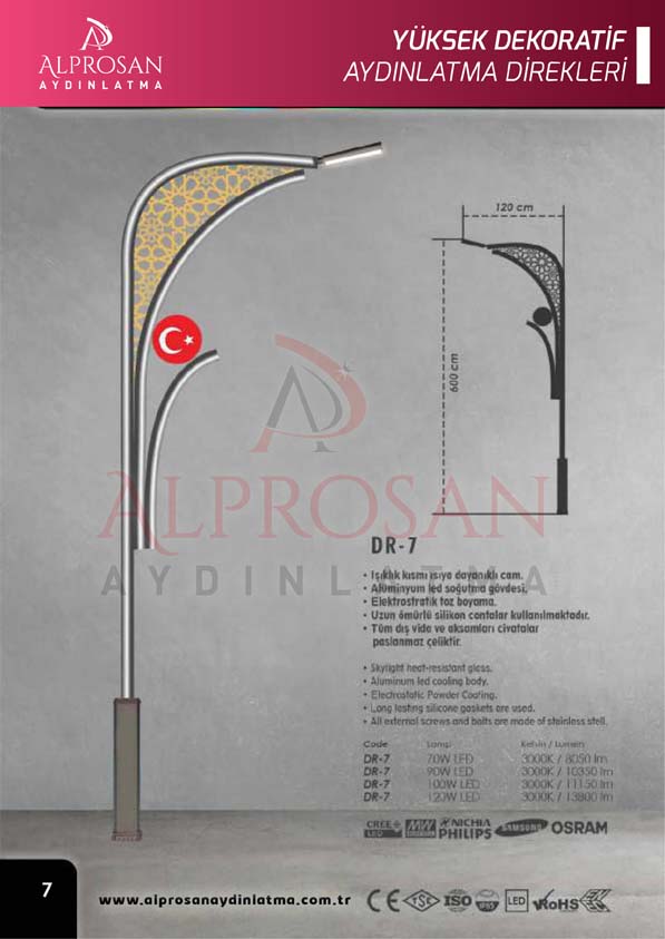 Tedaş Yüksek Dekoratif Aydınlatma Direkleri