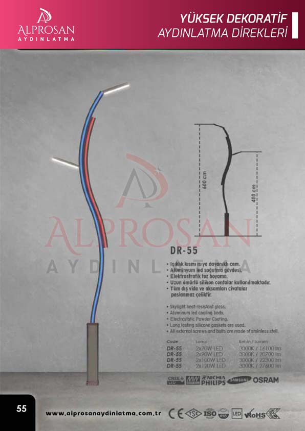 Tedaş Yüksek Dekoratif Aydınlatma Direkleri