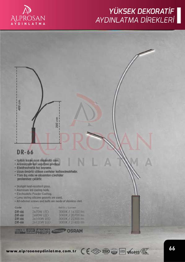 Tedaş Yüksek Dekoratif Aydınlatma Direkleri