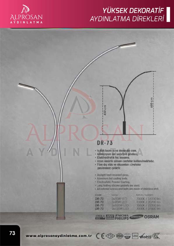 Tedaş Yüksek Dekoratif Aydınlatma Direkleri