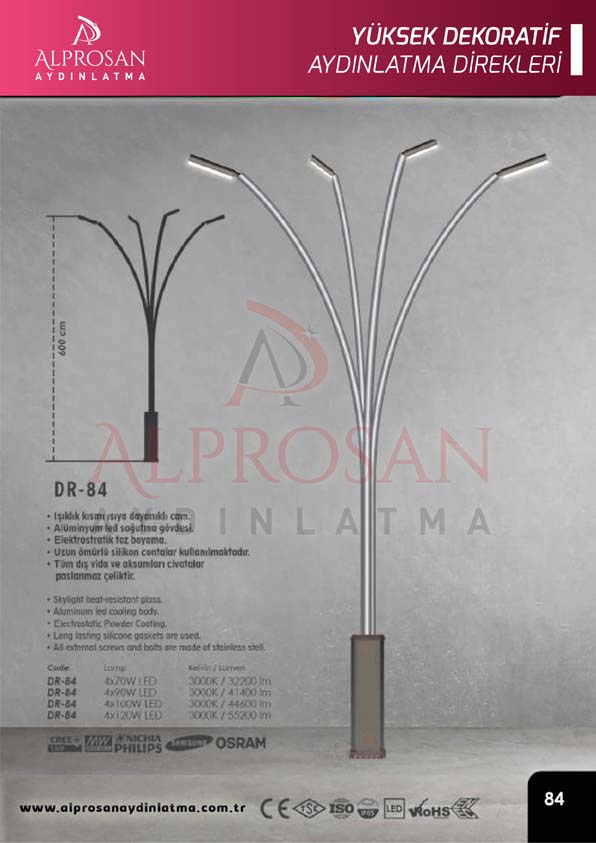 Tedaş Yüksek Dekoratif Aydınlatma Direkleri