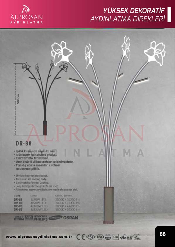 Tedaş Yüksek Dekoratif Aydınlatma Direkleri