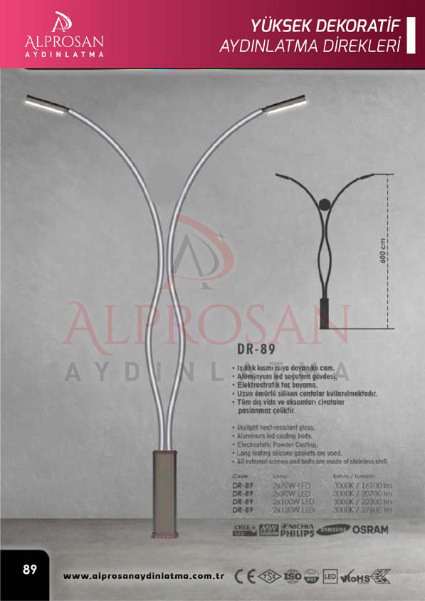 Tedaş Yüksek Dekoratif Aydınlatma Direkleri