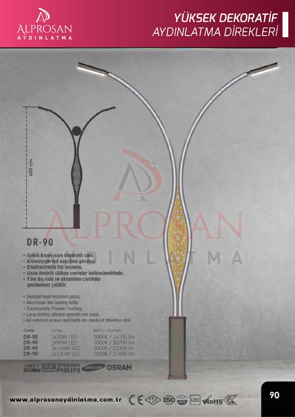 Tedaş Yüksek Dekoratif Aydınlatma Direkleri