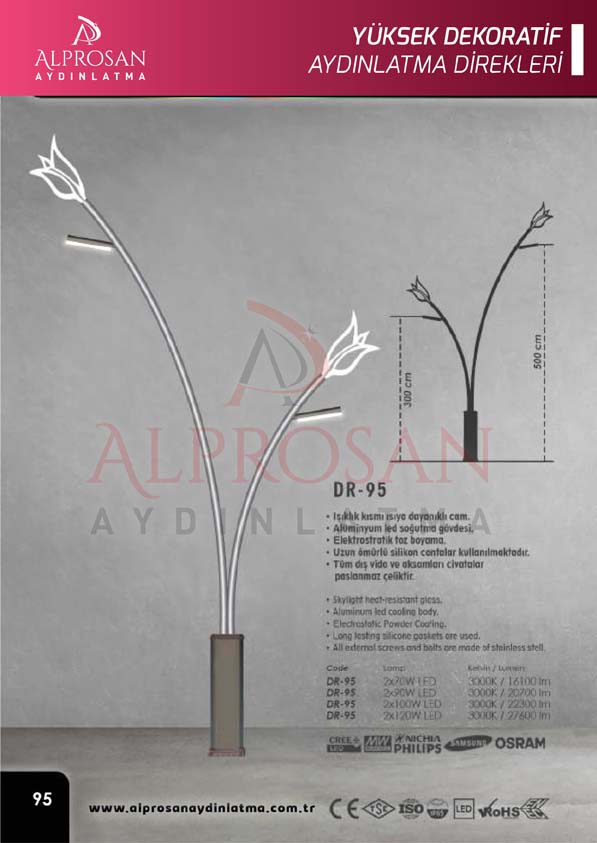 Tedaş Yüksek Dekoratif Aydınlatma Direkleri