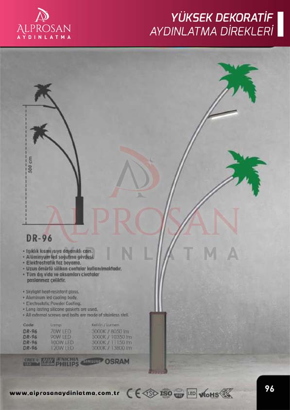 Tedaş Yüksek Dekoratif Aydınlatma Direkleri