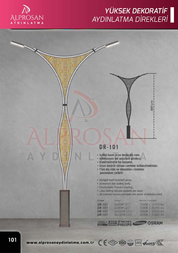 Tedaş Yüksek Dekoratif Aydınlatma Direkleri