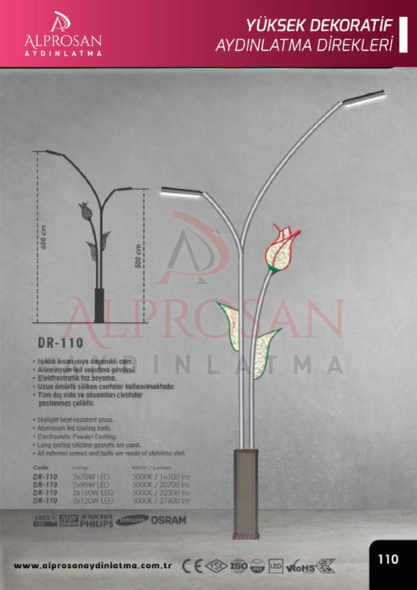 Tedaş Yüksek Dekoratif Aydınlatma Direkleri