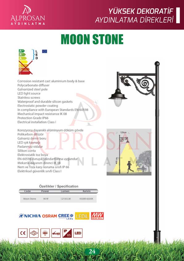 Yüksek Dekoratif Aydınlatma Direkleri